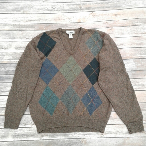 L.L. Bean Other - L.L. Bean💯 new lambs wool v neck argyle sweater